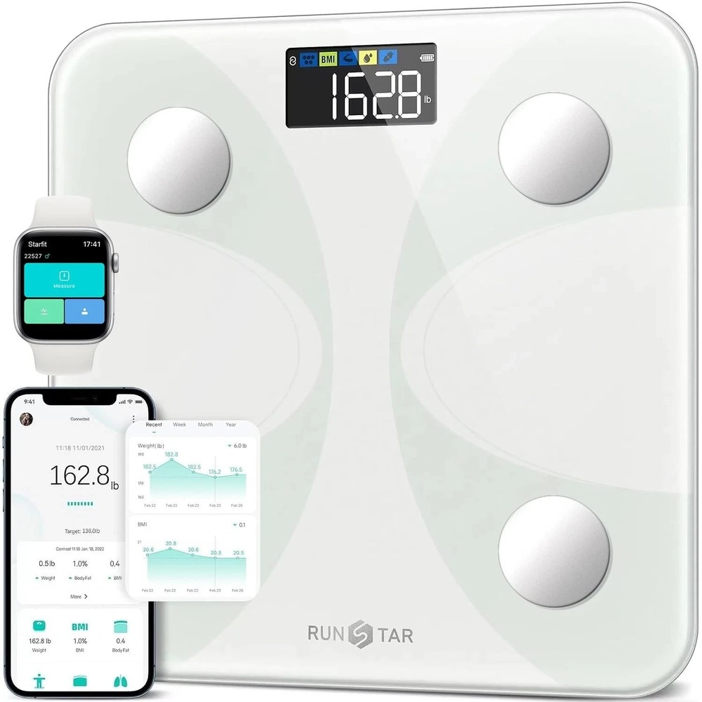 RunStar Smart Scale for Body Weight and‎ Fat Percentage, High Accuracy Digital